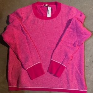 J Crew Limited Edition Cashmere Crew Neck in Birds Eye Stich NWT XL $135